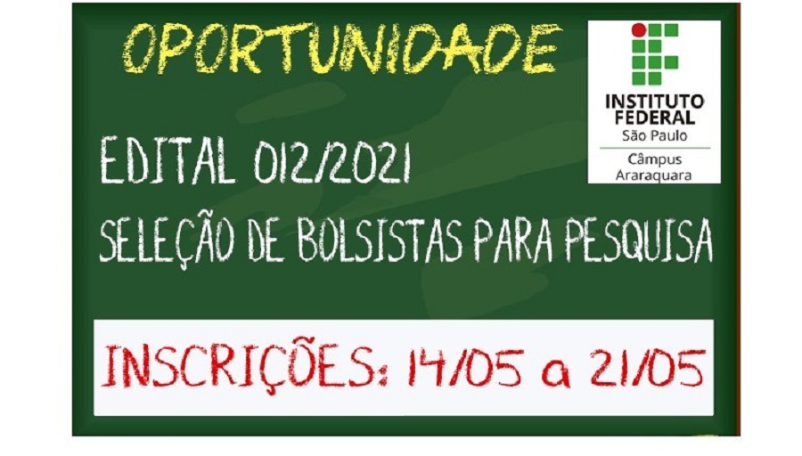Banner Edital 012 2021