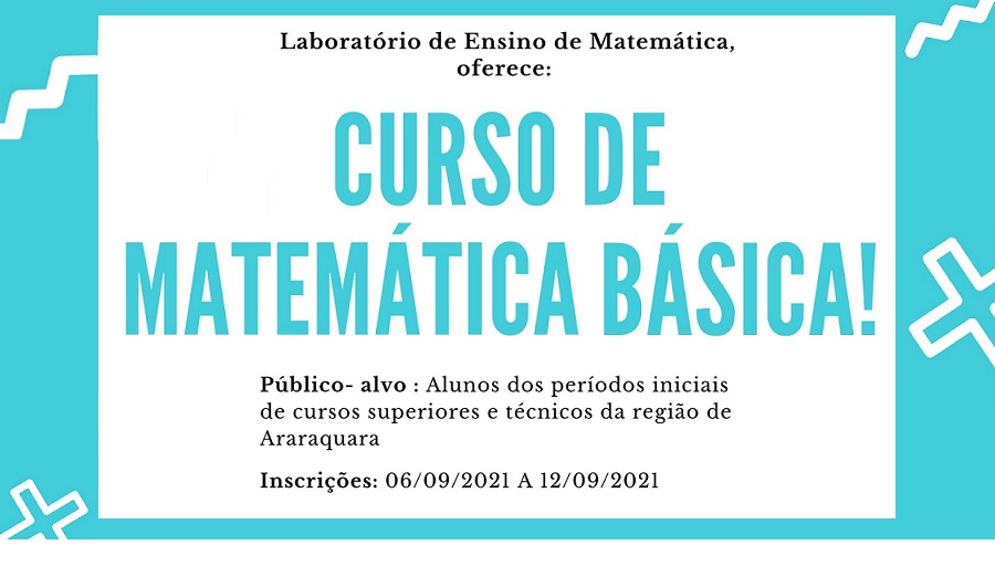 banner curso Extensão Matemática Básica 2021