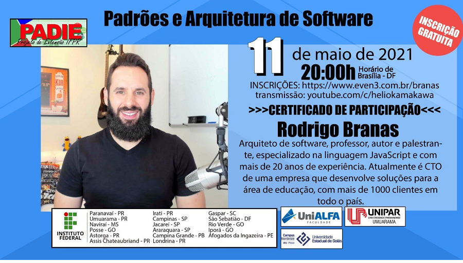 banner padrões arquitetura software branas 2021