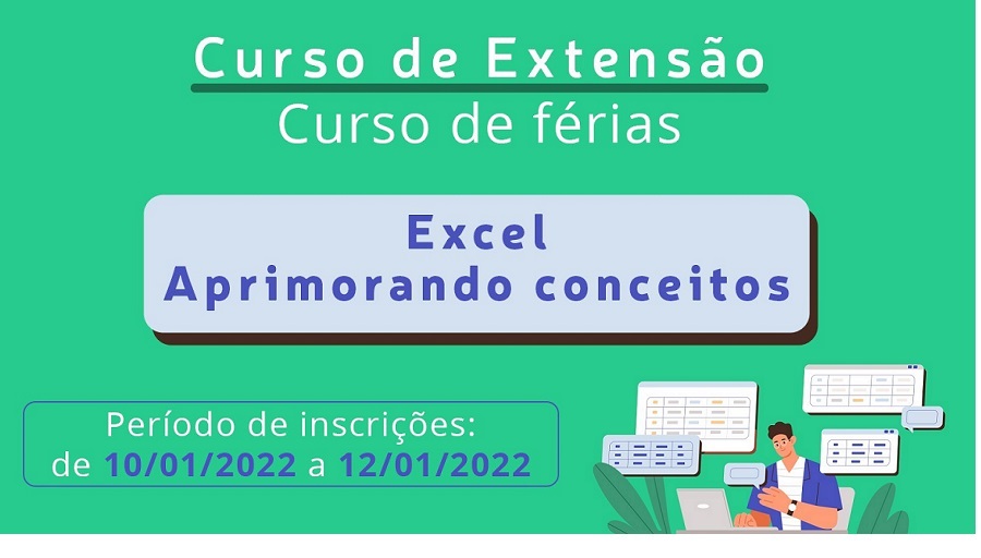 banner curso extensão excel 2022 férias