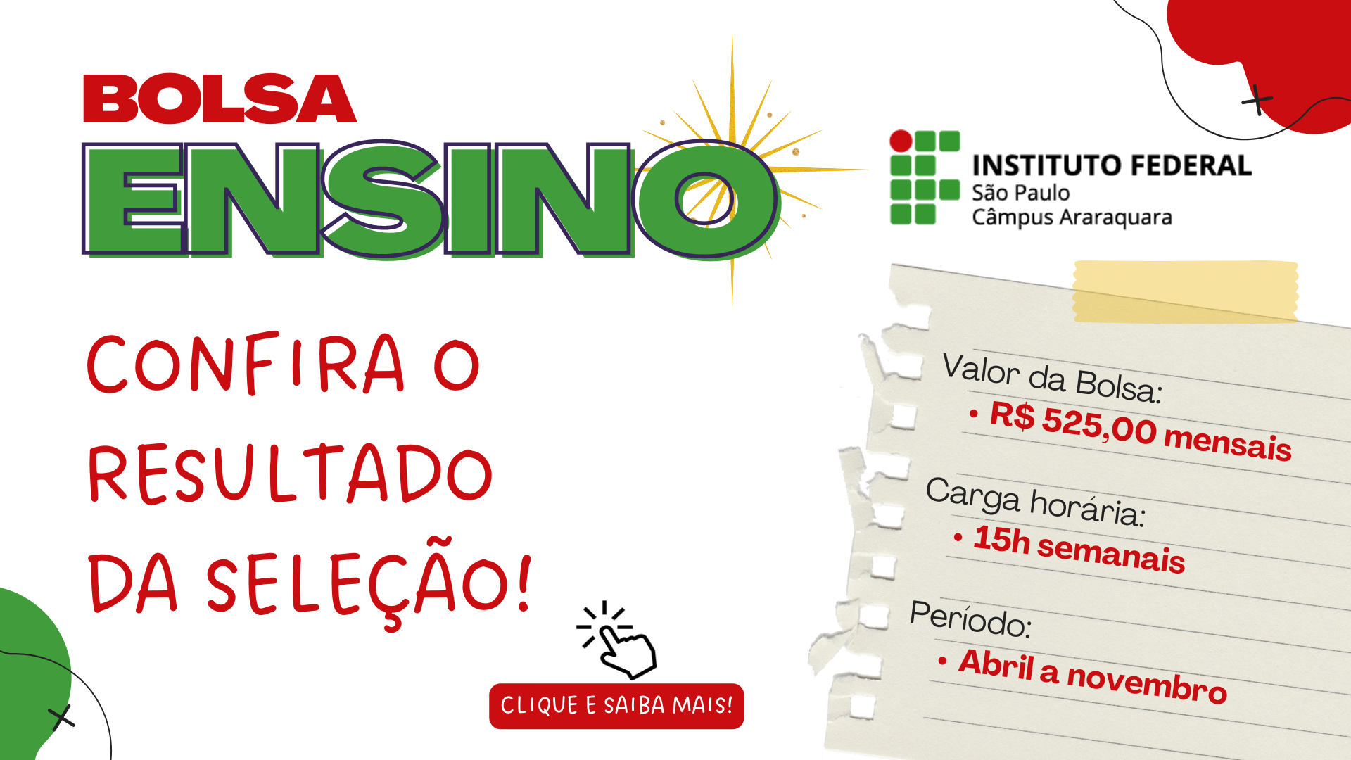 Seleção de Bolsista de Ensino