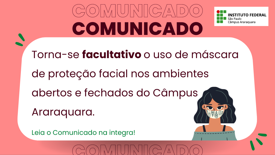 Uso de máscara facial torna-se facultativo