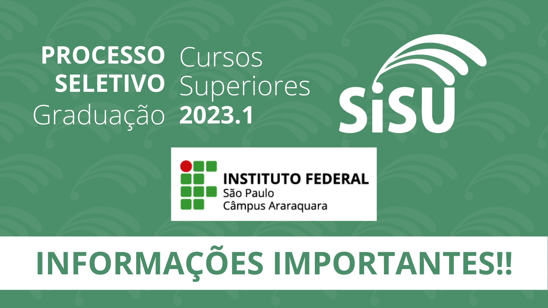 SISU 2023 - Convocação para 2ª Chamada