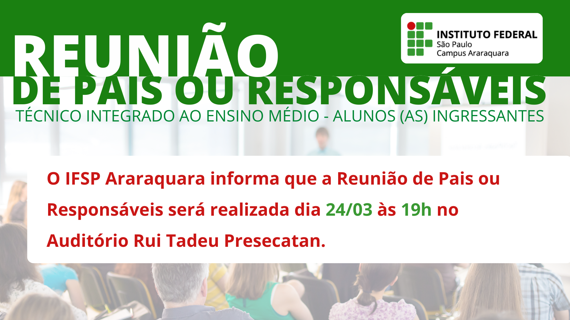 Reunião de pais ou responsáveis