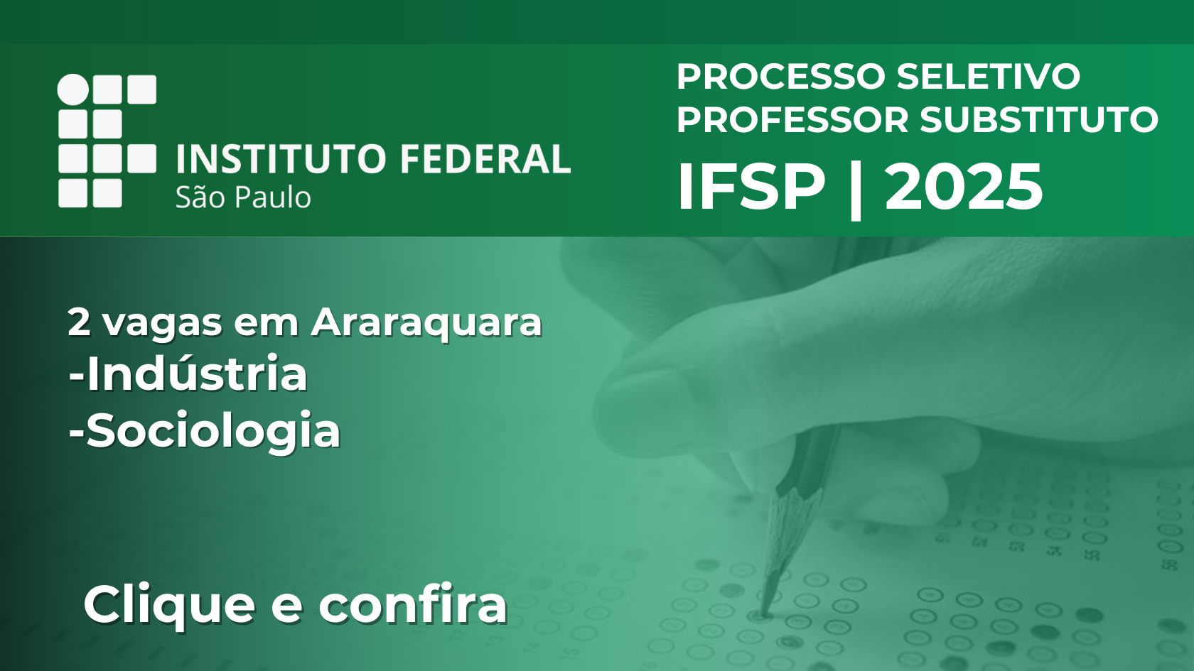Processo seletivo - Professor Substituto 2025