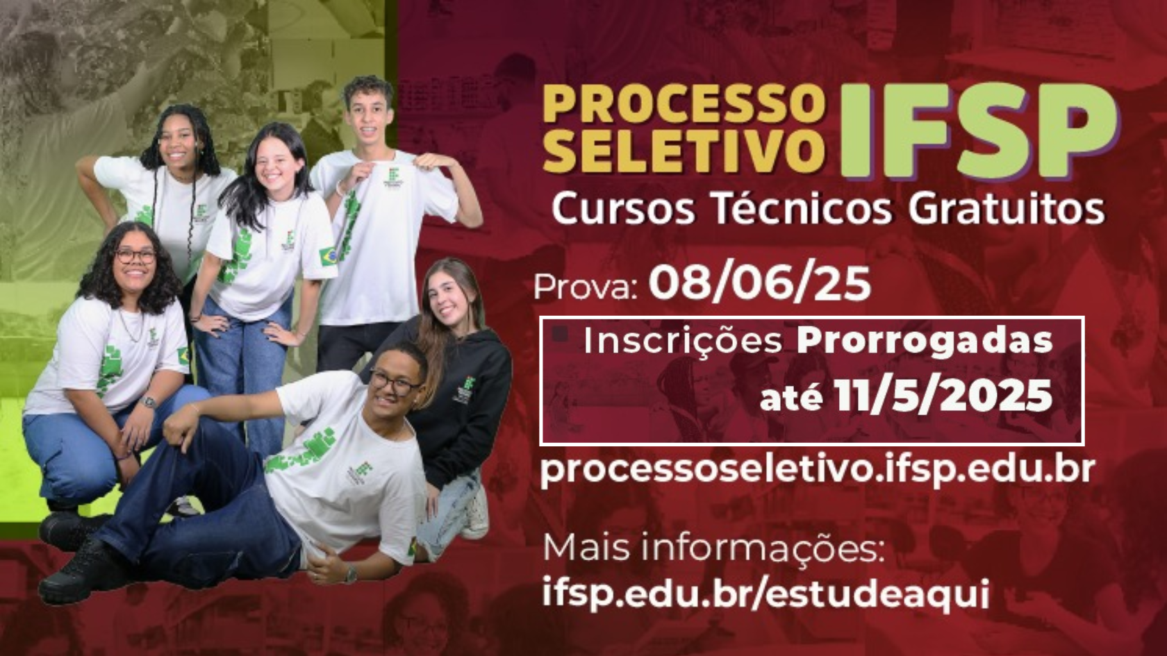 Processo seletivo IFSP - Cursos Técnicos Gratuitos - Inscrições Prorrogadas