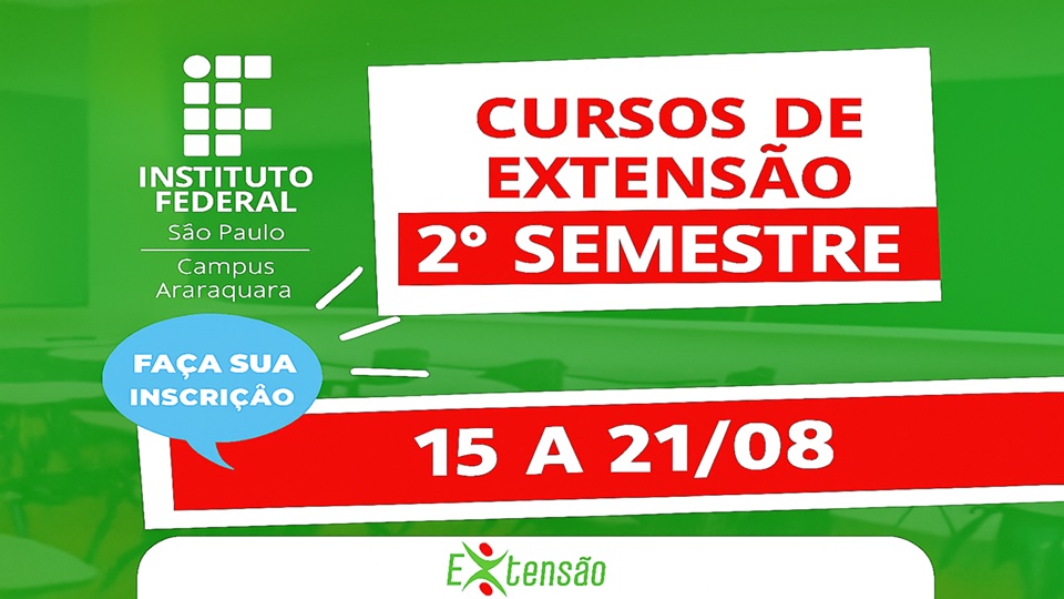 Processo seletivo para preenchimento de vagas de cursos de extensão nas modalidades ead e presencial