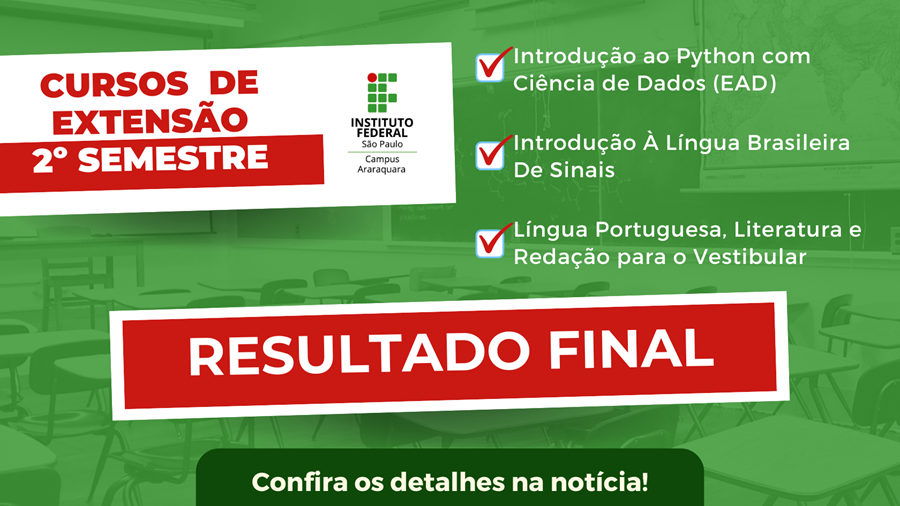 Cursos de Extensão - Resultado Final