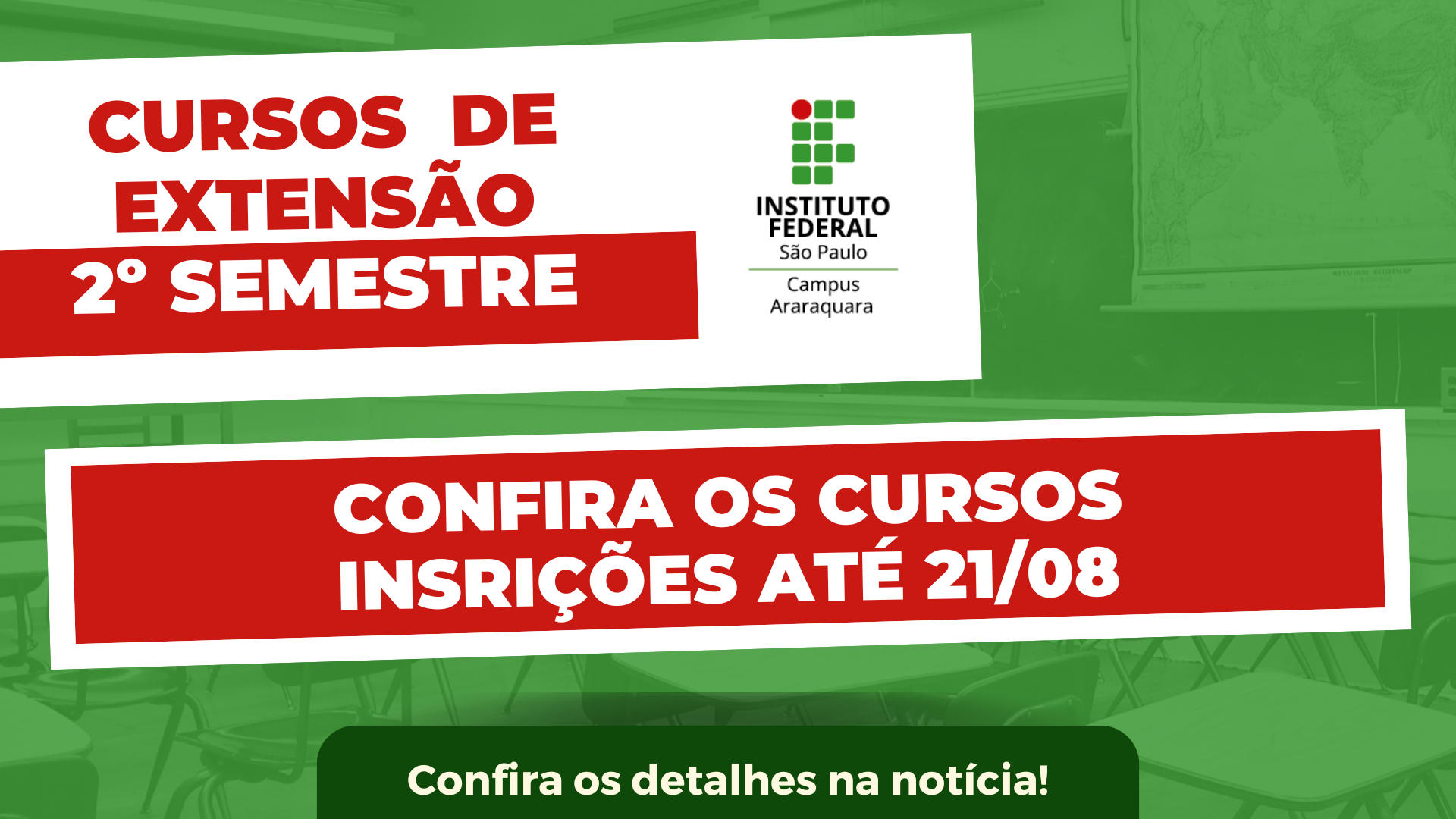Curso de Extensão - 2º semestre - Confira os cursos