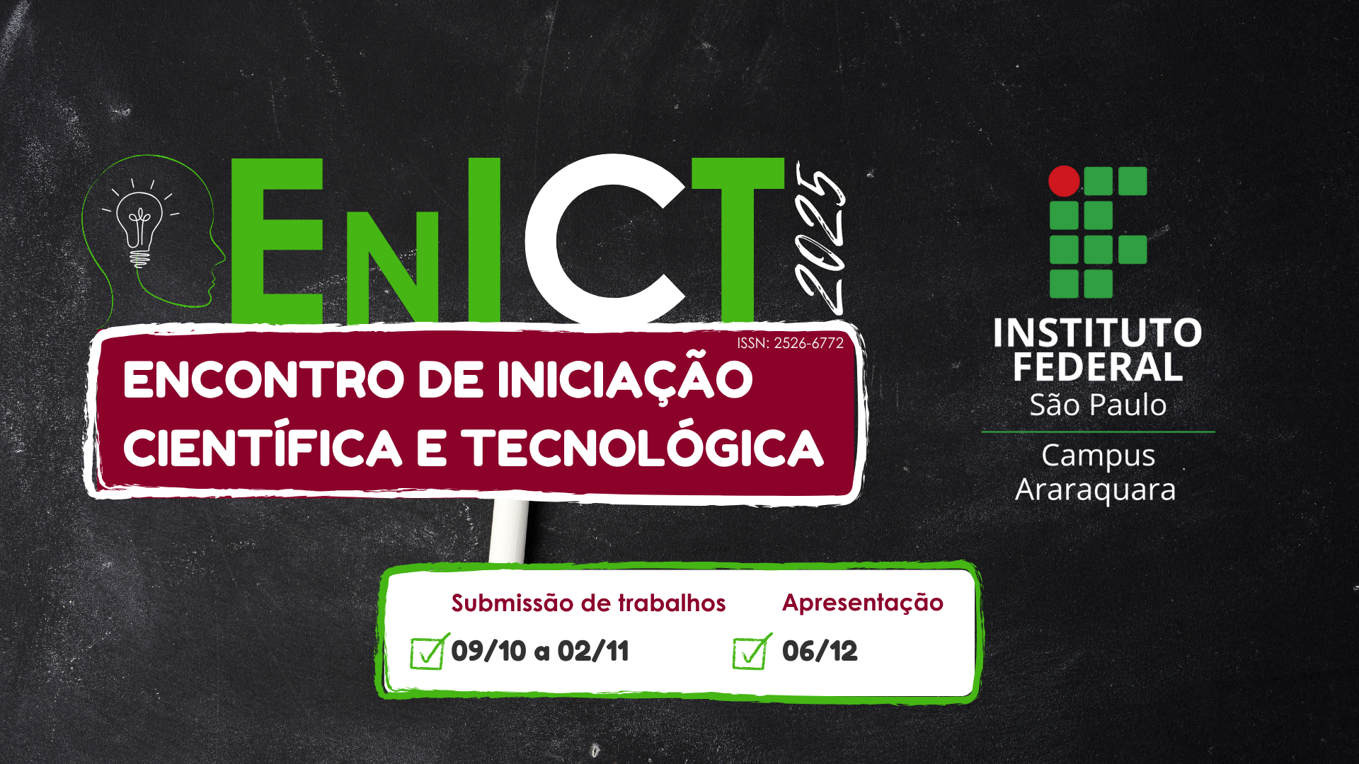 IX ENICT - Encontro de iniciação científica e tecnológica