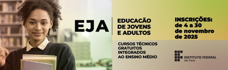 Inscrições abertas para 525 vagas em cursos técnicos gratuitos EJA