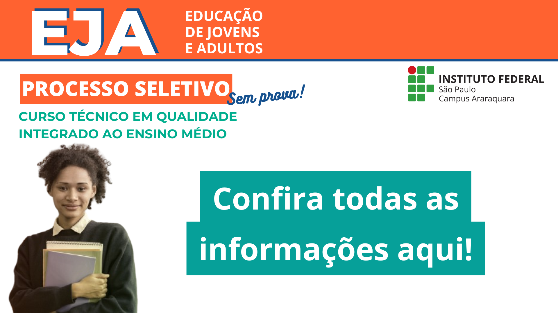 Inscrições abertas para o curso Técnico em Qualidade – EJA