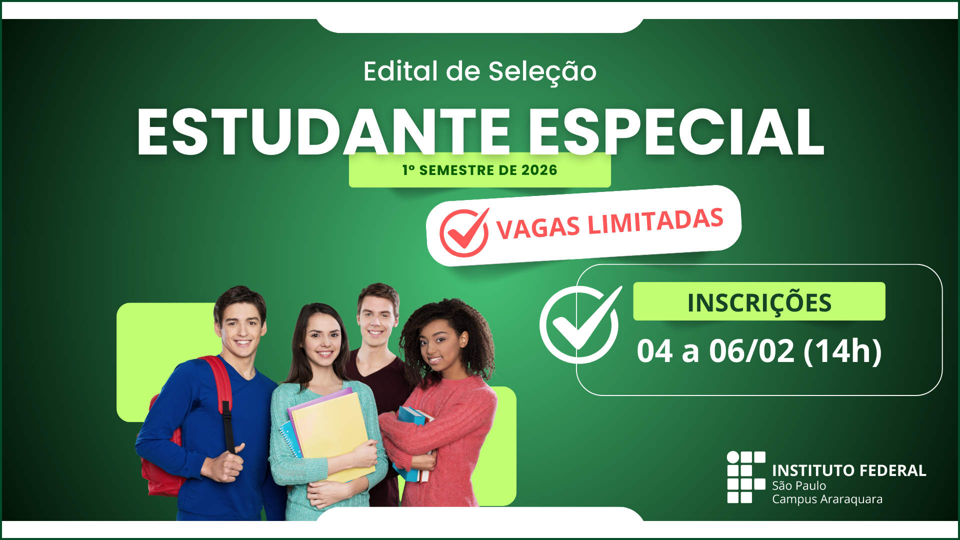 Estudante especial - Processo seletivo