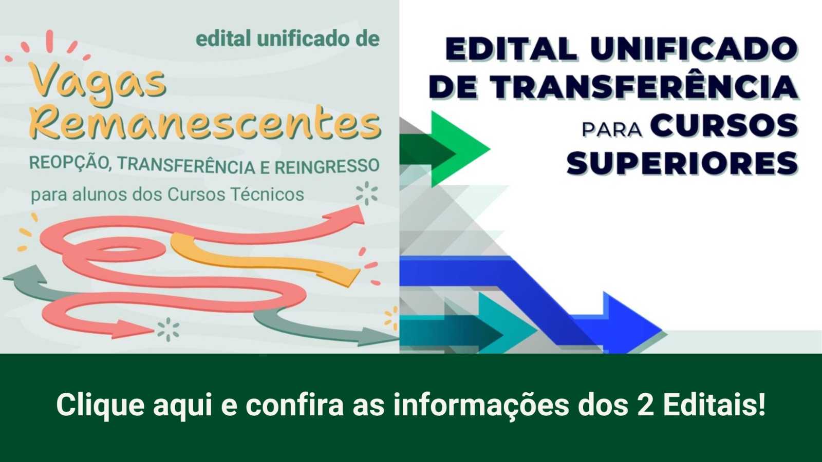 Editais de transferência, reopção, reingresso, portador de diploma