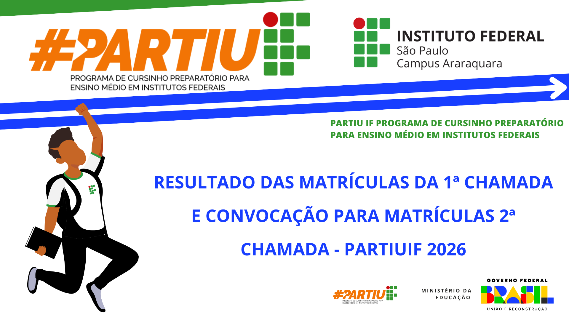 PARTIUIF - Resultado das matrículas da 1ª chamada e convocação para matrículas 2ª chamada