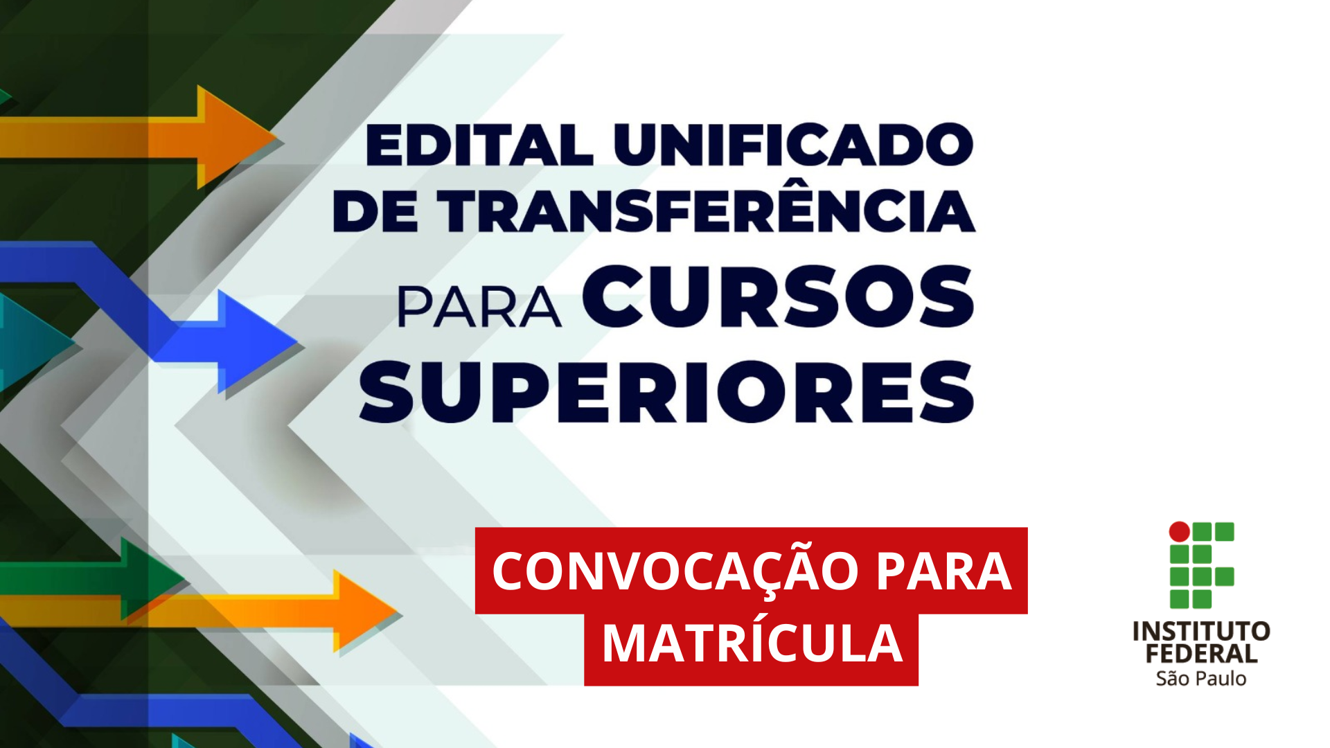 Convocação para matrícula - Transferência Superiores