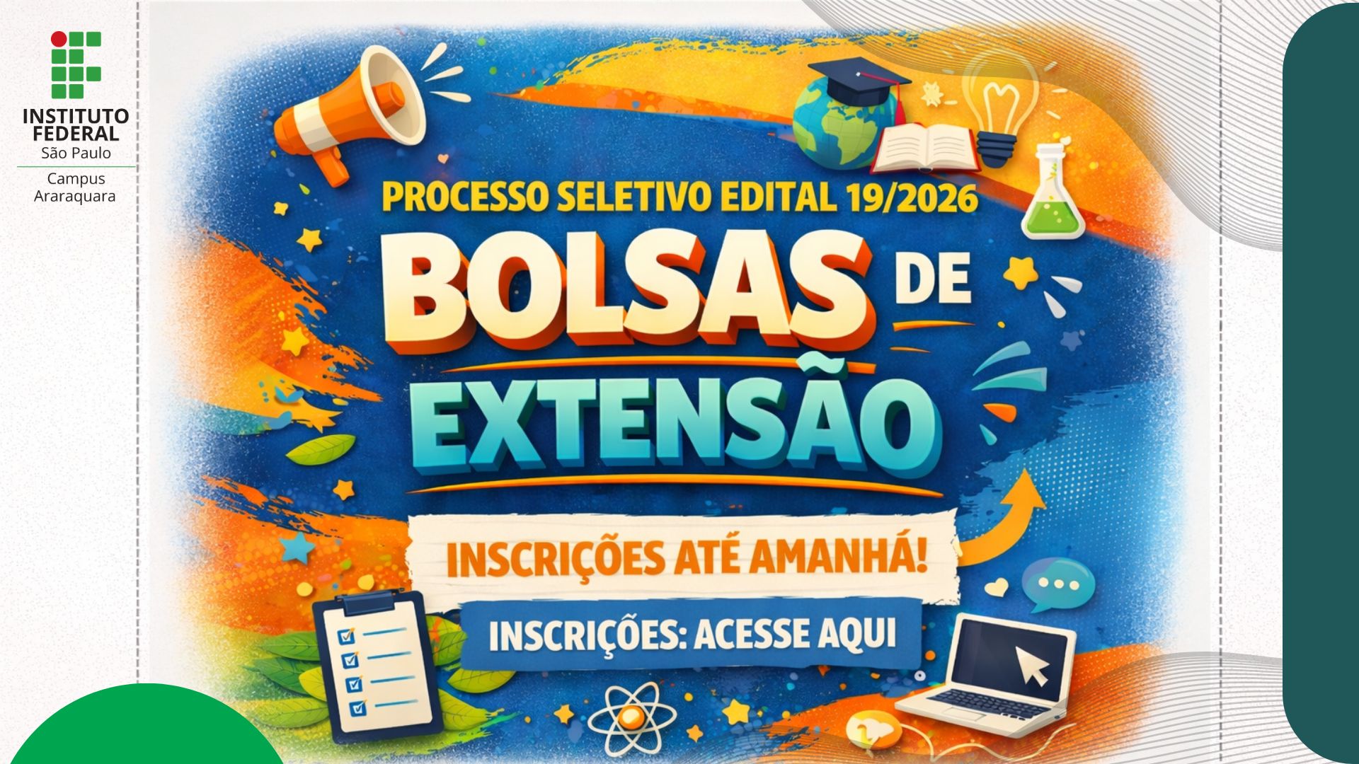 BOLSAS DE EXTENSÃO 2026