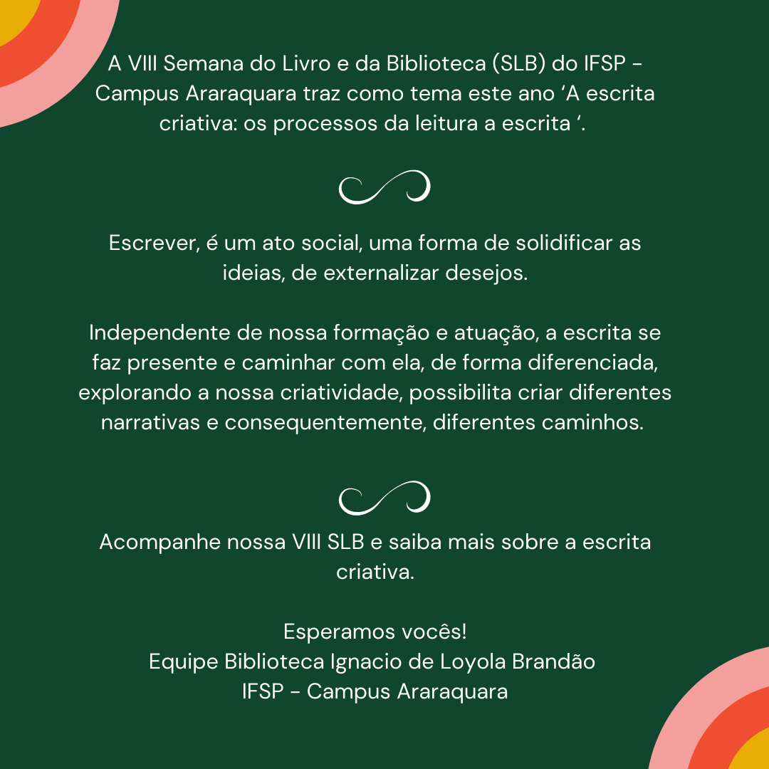 APRESENTAÇÃO 2 VIII Semana do Livro e da Biblioteca