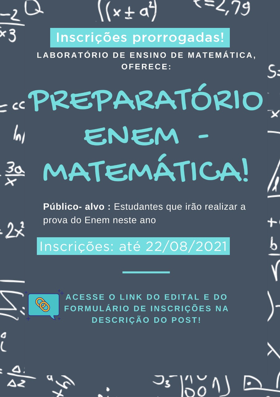 folder curso preparatorio enem matematica 2021 inscrições prorrogadas