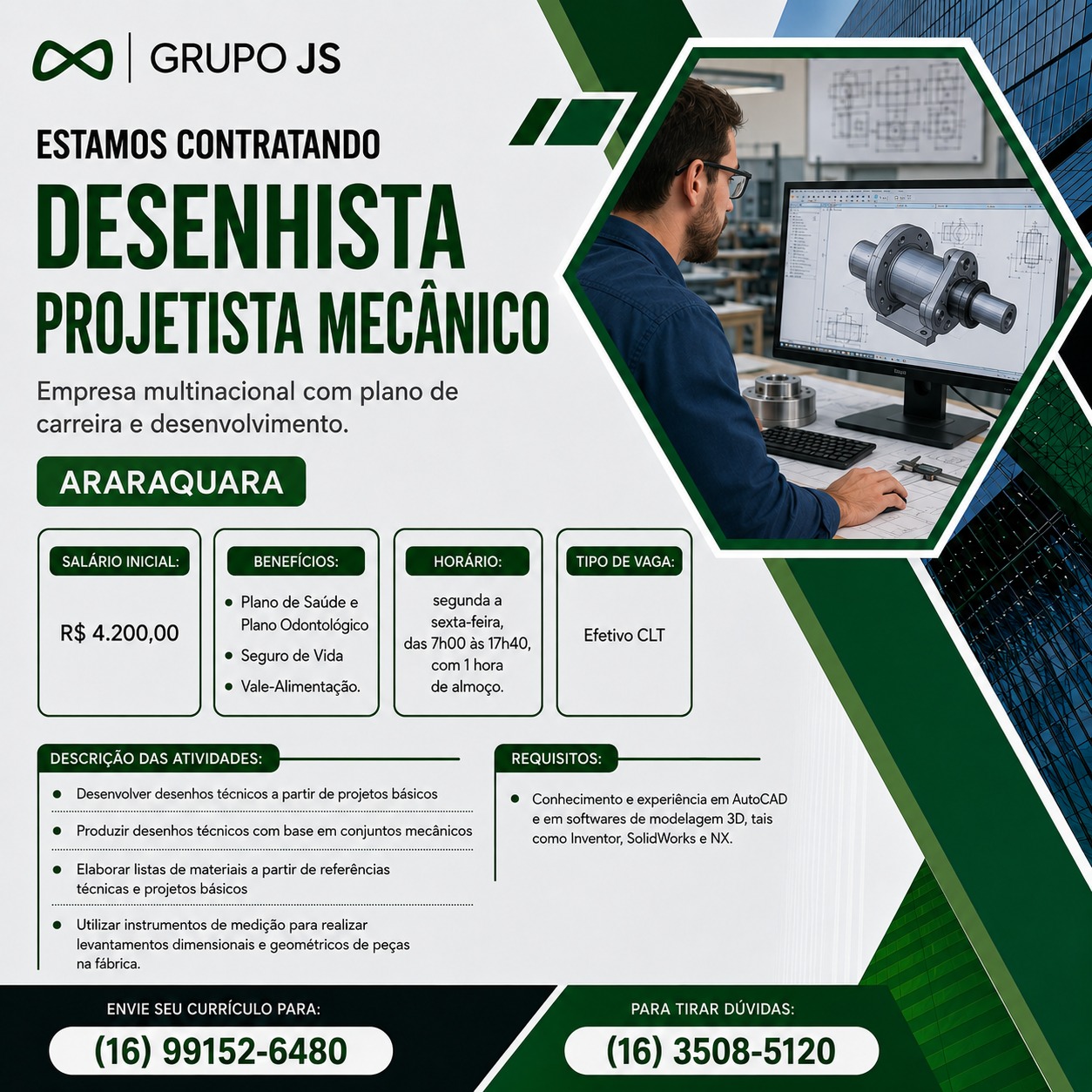 desenhista projetista mecanico