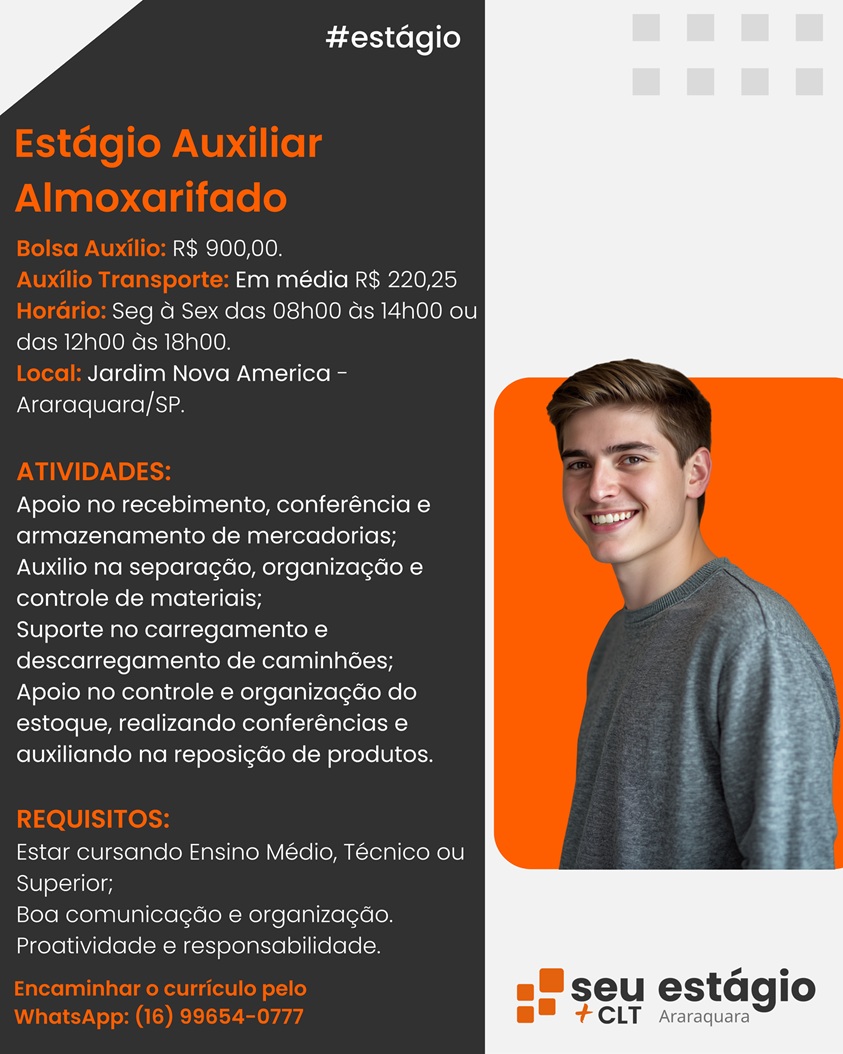 Auxiliar de Almoxarifado hidromor